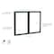 Ghent Enclosed Whiteboard, 2 Door, Por/Mag, Walnut Frame, 3 ft H x 5 ft W, White PN23660M-M1 - alternate 2